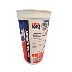 1994 McDonald’s Tim Hardaway Collectible Cup USA Basketball 7” Vintage
